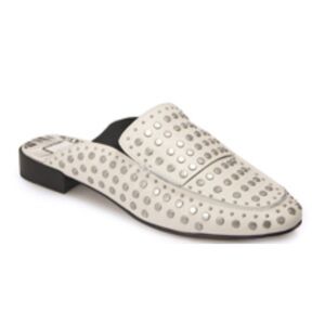 Dolce Vita “Maura” Studded White Loafer Mules